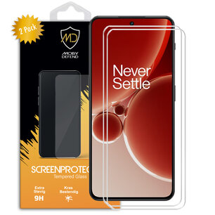 2-Pack OnePlus Nord 3 Screenprotectors, MobyDefend Case-Friendly Gehard Glas Screensavers