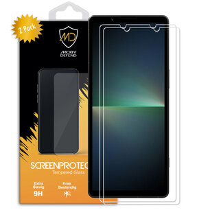 2-Pack Sony Xperia 5 V Screenprotectors, MobyDefend Case-Friendly Gehard Glas Screensavers