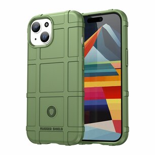 iPhone 15 Hoesje, Rugged Shield TPU Gelcase, Groen