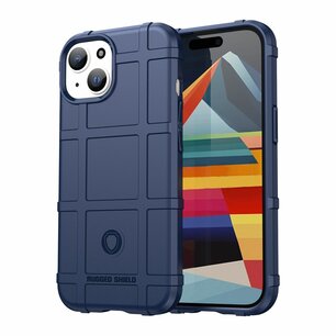 iPhone 15 Hoesje, Rugged Shield TPU Gelcase, Blauw