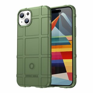 iPhone 15 Plus Hoesje, Rugged Shield TPU Gelcase, Groen