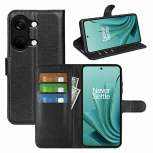 OnePlus Nord 3 Hoesje, MobyDefend Kunstleren Wallet Book Case (Sluiting Voorkant), Zwart