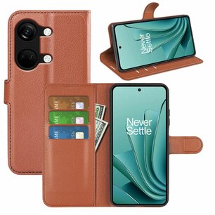 OnePlus Nord 3 Hoesje, MobyDefend Kunstleren Wallet Book Case (Sluiting Voorkant), Bruin