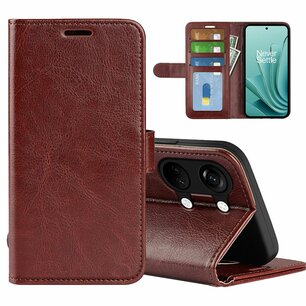 OnePlus Nord 3 Hoesje, MobyDefend Wallet Book Case (Sluiting Achterkant), Bruin