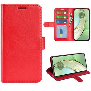 Motorola Edge 40 Hoesje, MobyDefend Wallet Book Case (Sluiting Achterkant), Rood