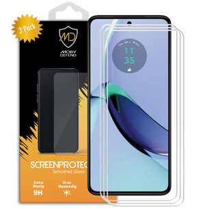 3-Pack Motorola Moto G84 Screenprotectors, MobyDefend Case-Friendly Gehard Glas Screensavers