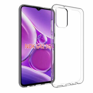 Nokia G42 Hoesje, MobyDefend Transparante TPU Gelcase, Volledig Doorzichtig
