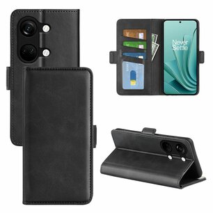 OnePlus Nord 3 Hoesje, MobyDefend Luxe Wallet Book Case (Sluiting Zijkant), Zwart