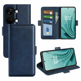 OnePlus Nord 3 Hoesje, MobyDefend Luxe Wallet Book Case (Sluiting Zijkant), Blauw