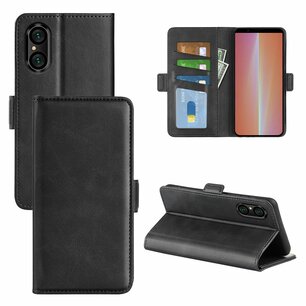 Sony Xperia 5 V Hoesje, MobyDefend Luxe Wallet Book Case (Sluiting Zijkant), Zwart