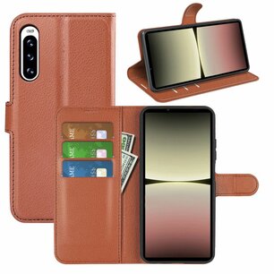 Sony Xperia 5 V Hoesje, MobyDefend Kunstleren Wallet Book Case (Sluiting Voorkant), Bruin