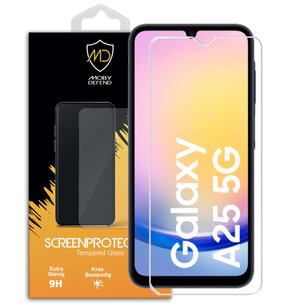 Samsung Galaxy A25 Screenprotector, MobyDefend Case-Friendly Gehard Glas Screensaver