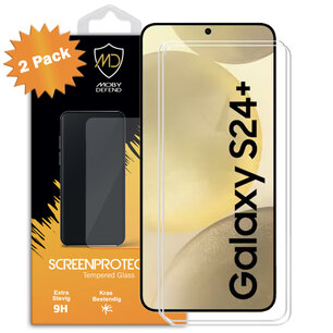2-Pack Samsung Galaxy S24 Plus (S24+) Screenprotectors - MobyDefend Case-Friendly Screensavers - Gehard Glas