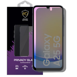 MobyDefend Samsung Galaxy A25 Screenprotector - HD Privacy Glass Screensaver
