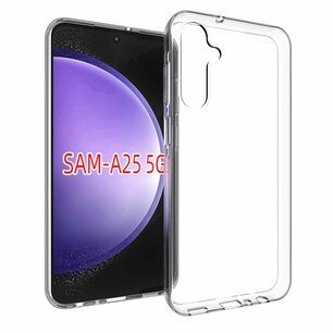 Samsung Galaxy A25 Hoesje, MobyDefend Transparante TPU Gelcase, Volledig Doorzichtig