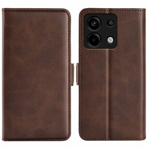 Xiaomi Redmi Note 13 Pro 5G Hoesje, MobyDefend Luxe Wallet Book Case (Sluiting Zijkant), Bruin