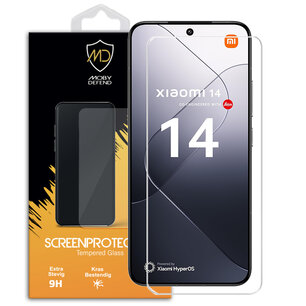 Xiaomi 14 Screenprotector - MobyDefend Case-Friendly Screensaver - Gehard Glas