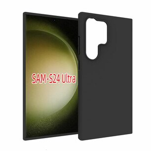 Samsung Galaxy S24 Ultra Hoesje, MobyDefend  TPU Gelcase, Mat Zwart