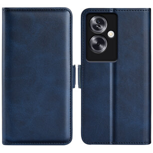 OnePlus 12 Hoesje, MobyDefend Luxe Wallet Book Case (Sluiting Zijkant), Blauw