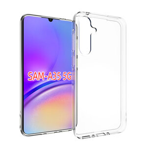Samsung Galaxy A35 Hoesje, MobyDefend Transparante TPU Gelcase, Volledig Doorzichtig