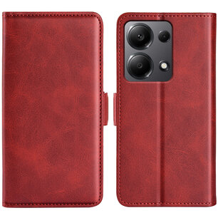 Xiaomi Redmi Note 13 Pro 4G Hoesje, MobyDefend Luxe Wallet Book Case (Sluiting Zijkant), Rood