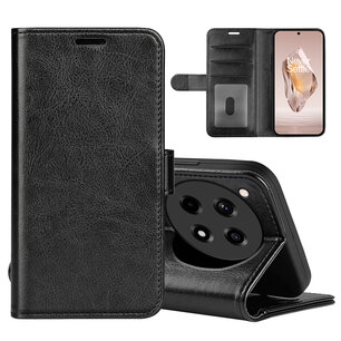 OnePlus 12R Hoesje, MobyDefend Wallet Book Case (Sluiting Achterkant), Zwart