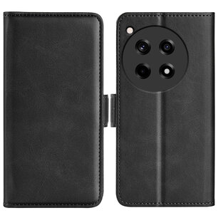 OnePlus 12R Hoesje, MobyDefend Luxe Wallet Book Case (Sluiting Zijkant), Zwart