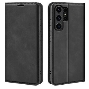 Samsung Galaxy S24 Ultra hoesje - Luxe Wallet Bookcase (Magnetische Sluiting) - Zwart