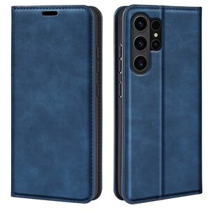 Samsung Galaxy S24 Ultra hoesje - Luxe Wallet Bookcase (Magnetische Sluiting) - Blauw