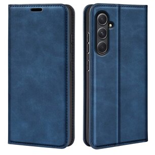 Samsung Galaxy A55 hoesje - Luxe Wallet Bookcase (Magnetische Sluiting) - Blauw