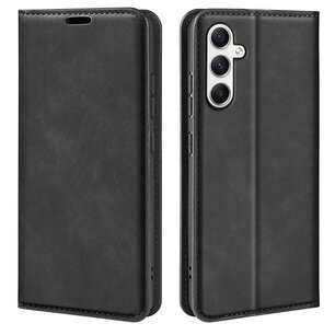 Samsung Galaxy A35 hoesje - Luxe Wallet Bookcase (Magnetische Sluiting) - Zwart