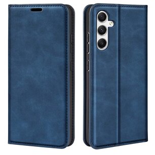 Samsung Galaxy A35 hoesje - Luxe Wallet Bookcase (Magnetische Sluiting) - Blauw