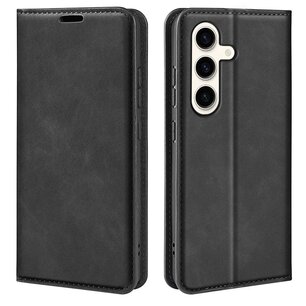Samsung Galaxy S24 Plus (S24+) hoesje - Luxe Wallet Bookcase (Magnetische Sluiting) - Zwart