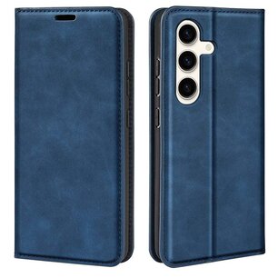 Samsung Galaxy S24 Plus (S24+) hoesje - Luxe Wallet Bookcase (Magnetische Sluiting) - Blauw