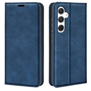 Samsung Galaxy S24 Hoesje - Luxe Wallet Bookcase (Magnetische Sluiting) - Blauw