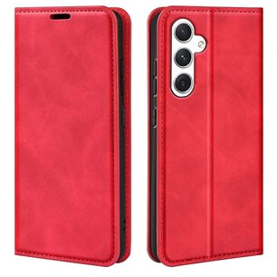 Samsung Galaxy S24 Hoesje - Luxe Wallet Bookcase (Magnetische Sluiting) - Rood