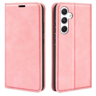 Samsung Galaxy S24 Hoesje - Luxe Wallet Bookcase (Magnetische Sluiting) - Roze