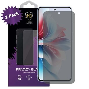 2-Pack MobyDefend Oppo Reno11 F Screenprotectors - HD Privacy Glass Screensavers