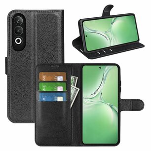 OnePlus Nord CE 4 Hoesje - MobyDefend Kunstleren Wallet Book Case (Sluiting Voorkant) - Zwart