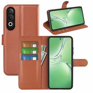 OnePlus Nord CE 4 Hoesje - MobyDefend Kunstleren Wallet Book Case (Sluiting Voorkant) - Bruin