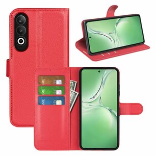 OnePlus Nord CE 4 Hoesje - MobyDefend Kunstleren Wallet Book Case (Sluiting Voorkant) - Rood