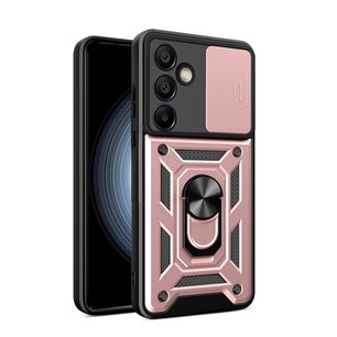 Samsung Galaxy S24 FE Hoesje - MobyDefend Pantsercase Met Draaibare Ring - Rosé