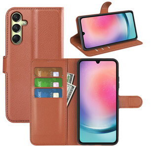 Samsung Galaxy A16 Hoesje - MobyDefend Kunstleren Wallet Book Case (Sluiting Voorkant) - Bruin