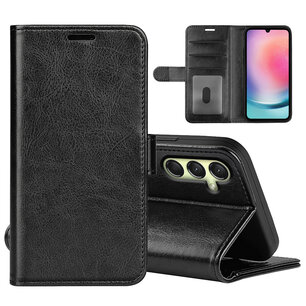 Samsung Galaxy A16 Hoesje - MobyDefend Wallet Book Case (Sluiting Achterkant) - Zwart