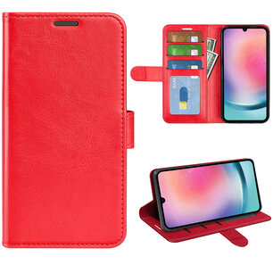 Samsung Galaxy A16 Hoesje - MobyDefend Wallet Book Case (Sluiting Achterkant) - Rood