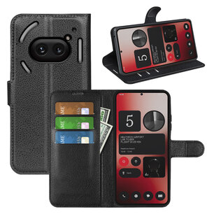 Nothing Phone (2a) / Nothing Phone (2a) Plus Hoesje - MobyDefend Kunstleren Wallet Book Case (Sluiting Voorkant) - Zwart