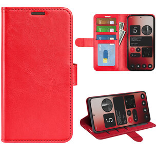 Nothing Phone (2a) / Nothing Phone (2a) Plus Hoesje - MobyDefend Wallet Book Case (Sluiting Achterkant) - Rood