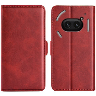 Nothing Phone (2a) / Nothing Phone (2a) Plus Hoesje - MobyDefend Luxe Wallet Book Case (Sluiting Zijkant) - Rood