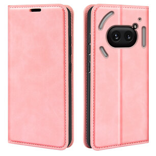 Nothing Phone (2a) / Nothing Phone (2a) Plus Hoesje - Luxe Wallet Bookcase (Magnetische Sluiting) - Roze