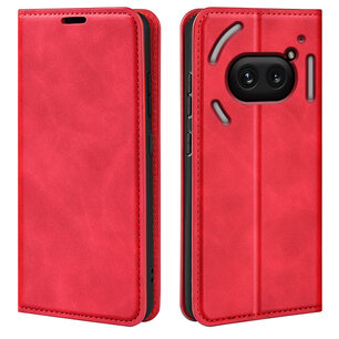 Nothing Phone (2a) / Nothing Phone (2a) Plus Hoesje - Luxe Wallet Bookcase (Magnetische Sluiting) - Rood